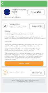 अन्य App को डाउनलोड कर TaskBucks से पैसे कमाए 