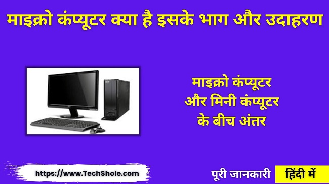 माइक्रो कंप्यूटर क्या है इसके भाग और उदाहरण (Micro Computer In Hindi)